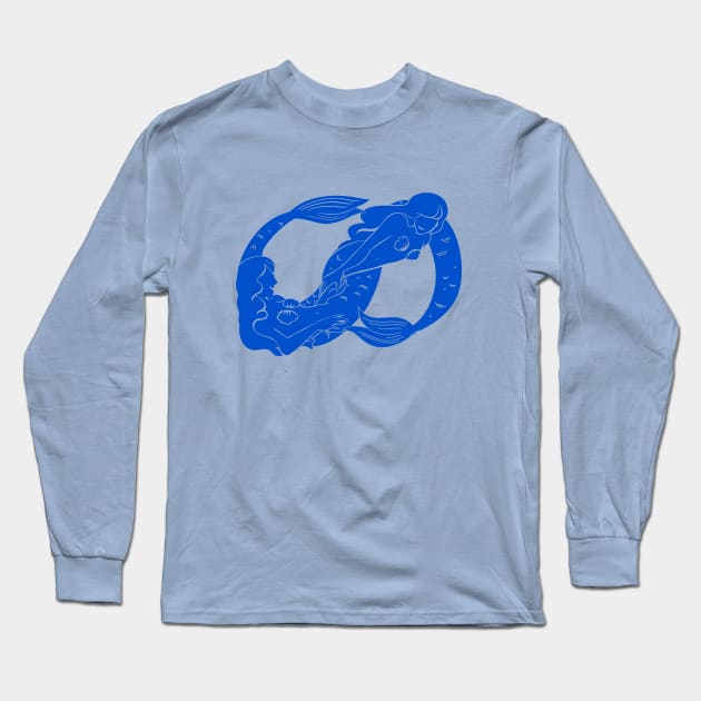 Gay Infinity Mermaids- Blue Long Sleeve T-Shirt by VenaCoeurva